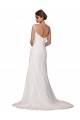 Soft Chiffon V-Neck Chapel Train Sleeveless Wedding Dress Norwich