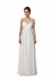 Soft Chiffon Illusion Neck Sweep Train Sleeveless Boho Wedding Dress Norwich