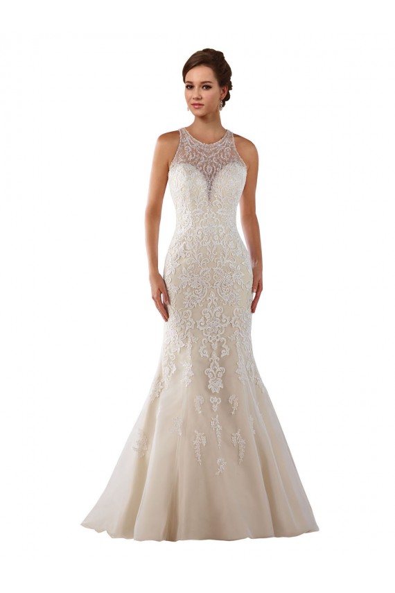 Lace Sweetheart Chapel Train Sleeveless Bridal Gown Norwich
