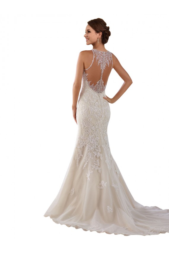Lace Sweetheart Chapel Train Sleeveless Bridal Gown Norwich