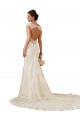 Keyhole Back Lace Sweetheart Chapel Train Sleeveless Modern Wedding Dress Norwich