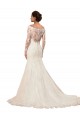 Lace Bateau Neck Chapel Train Long Sleeves Sexy Wedding Dress Norwich