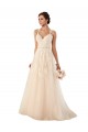 Ivory Tulle & Lace Sweetheart Chapel Train Sleeveless Wedding Dress Norwich