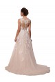 Ivory Tulle & Lace Sweetheart Chapel Train Sleeveless Wedding Dress Norwich