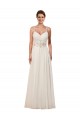Keyhole Back Soft Chiffon Sweetheart Chapel Train Sleeveless Wedding Dress Norwich