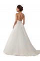 Tulle & Lace Spaghetti Straps Chapel Train Sleeveless Boho Wedding Dress Norwich