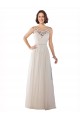 Tulle Illusion Neck Sweep Train Sleeveless Boho Wedding Dress Norwich