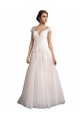 Tulle & Lace Illusion Neck Cathedral Train Cap Sleeves Beach Wedding Dress Norwich