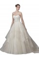 Low Back Tulle & Lace Scoop Neck Chapel Train Sleeveless Wedding Dress Norwich