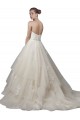 Low Back Tulle & Lace Scoop Neck Chapel Train Sleeveless Wedding Dress Norwich