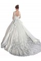 Satin & Lace Illusion Neck Cathedral Train Long Sleeves Wedding Dress Norwich