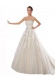 Tulle & Lace Strapless Chapel Train Sleeveless Wedding Dress Norwich