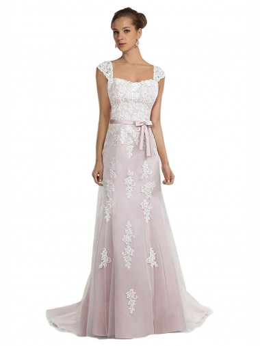 Tulle & Lace Strapless Sweep Train Sleeveless Beach Wedding Dress Norwich