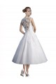 Tulle & Lace Sweetheart Tea Length Sleeveless Beach Wedding Dress Norwich