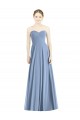 Dusty Blue Soft Chiffon Sweetheart Long Sleeveless Evening Dress / Bridesmaid Dress Norwich