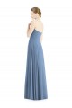 Dusty Blue Soft Chiffon Sweetheart Long Sleeveless Evening Dress / Bridesmaid Dress Norwich