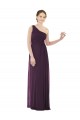 Grape Soft Chiffon One Shoulder Long Sleeveless Evening Dress / Bridesmaid Dress Norwich