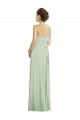 Sage Soft Chiffon Sweetheart Long Sleeveless Bridesmaid Dress Norwich