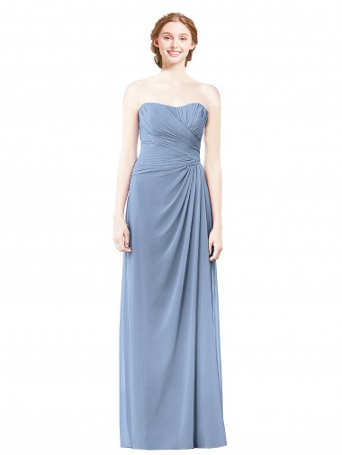 Chiffon Strapless Long Sleeveless Formal Dresses / Bridesmaid Dresses Norwich