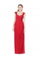 Red Soft Chiffon Sweetheart Long Cap Sleeves Formal Dress / Bridesmaid Dress Norwich