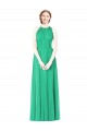 Emerald Green Soft Chiffon Halter Neck Long Sleeveless Bridesmaid Dress Norwich