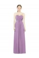 Dark Lavender Soft Chiffon Sweetheart Long Sleeveless Bridesmaid Dress Norwich