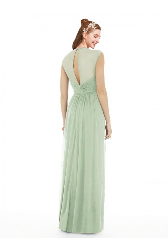 Sage Soft Chiffon Sweetheart Long Cap Sleeves Formal Dress / Bridesmaid Dress Norwich