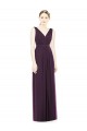 Grape Chiffon V-Neck Long Sleeveless Bridesmaid Dress / Evening Dress Norwich