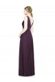 Grape Chiffon V-Neck Long Sleeveless Bridesmaid Dress / Evening Dress Norwich
