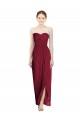 Sheath Soft Chiffon Sweetheart Long Sleeveless Bridesmaid Dress Norwich
