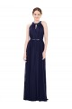 Soft Chiffon High Neck Long Sleeveless Bridesmaid Dress / Formal Dress Norwich