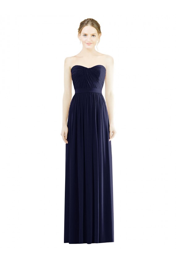 Soft Chiffon Sweetheart Long Sleeveless Formal Evening Gown / Bridesmaid Dress Norwich