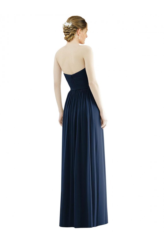 Soft Chiffon Sweetheart Long Sleeveless Formal Evening Gown / Bridesmaid Dress Norwich
