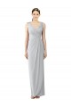 V-Back Frost Chiffon V-Neck Long Sleeveless Bridesmaid Dress / Evening Dress Norwich