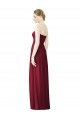 Burgundy Soft Chiffon Sweetheart Long Sleeveless Evening Dress / Bridesmaid Dress Norwich