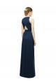 Salmon Soft Chiffon Halter Neck Long Sleeveless Bridesmaid Dress Norwich