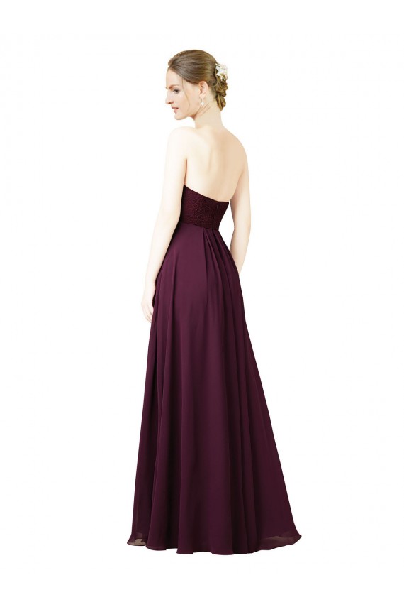 Chiffon Sweetheart Long Sleeveless Bridesmaid Dress Norwich