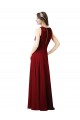 Sheath Soft Chiffon Halter Neck Long Sleeveless Bridesmaid Dress Norwich