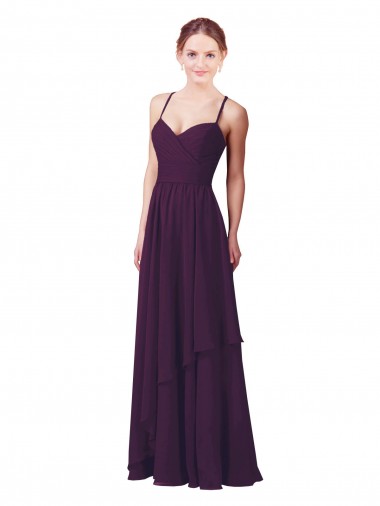 Sheath Chiffon Sweetheart Long Sleeveless Bridesmaid Dress Norwich