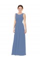 Soft Chiffon Illusion Neck Long Sleeveless Bridesmaid Dress Norwich