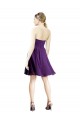Purple Soft Chiffon Sweetheart Knee Length Sleeveless Bridesmaid Dress Norwich