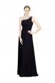 Chiffon One Shoulder Long Sleeveless Bridesmaid Dresses Norwich