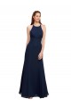 Soft Chiffon Halter Neck Long Sleeveless Prom Dress / Bridesmaid Dress Norwich