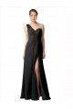 Soft Chiffon One Shoulder Long Sleeveless Bridesmaid Dress / Formal Dress Norwich