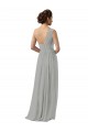 Silver Soft Chiffon One Shoulder Long Sleeveless Bridesmaid Dress Norwich