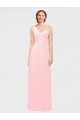Pink Soft Chiffon One Shoulder Long Sleeveless Bridesmaid Dress Norwich