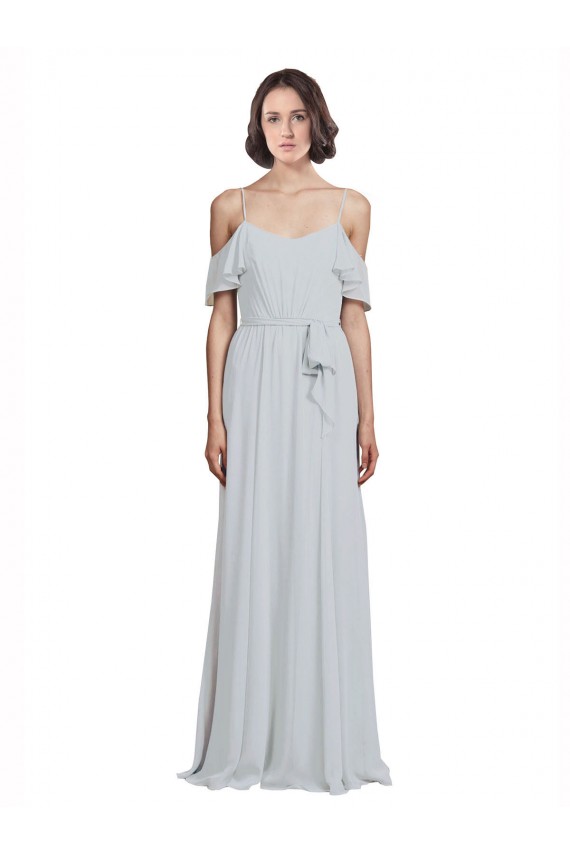 Frost Soft Chiffon Off the Shoulder Long Sleeveless Formal Dress / Bridesmaid Dress Norwich