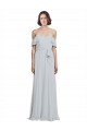 Frost Soft Chiffon Off the Shoulder Long Sleeveless Formal Dress / Bridesmaid Dress Norwich