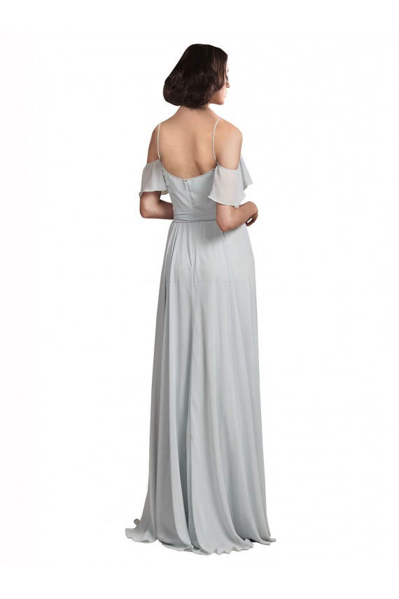 Frost Soft Chiffon Off the Shoulder Long Sleeveless Formal Dress / Bridesmaid Dress Norwich