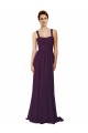 Soft Chiffon Spaghetti Straps Sweep Train Sleeveless Bridesmaid Dress Norwich